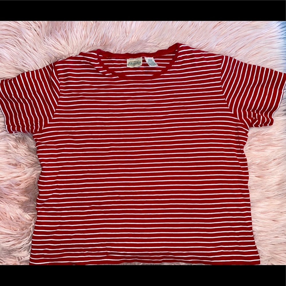 Red and white striped shirt